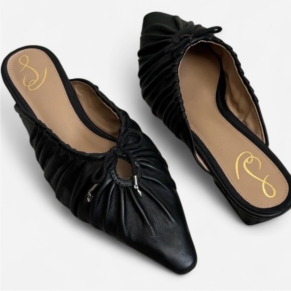 Sam Edelman Women's Julia Ruched Pointed-Toe Flats 8.5